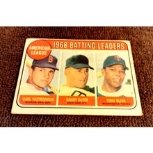 1969 Topps #1 A.L. 1968 Batting Leaders Carl Yastrzemski Danny Carter Tony Oliva