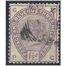 1883 SG189 1 1/2d Lilac Fine Used Check Letters "PG"