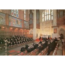 School Communion at Christs Hospital London Postcard