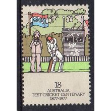 Australia 1977 Centenary of Test Cricket - Batsman and Umpire 18c Used