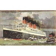C.G.T. SS ILE DE FRANCE Tuck Oilette Postcard (3592)