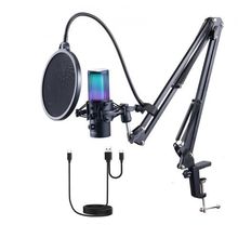 USB Microphone, 192 kHz/24-bit, Professional Condenser Microphone Kit with B...