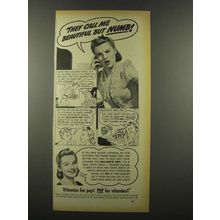 1939 Kellogg's Pep Cereal Ad - Beautiful But Numb