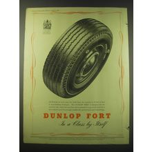 1953 Dunlop Fort Tires Ad - Dunlop Fort a Class by Itself