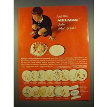 1963 American Cyanamid Melmac Plate Ad - Didn't Break