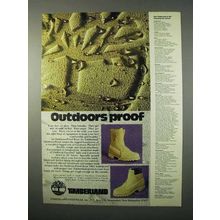 1975 Timberland Boots Ad - Outdoors Proof