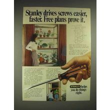 1977 Stanley Handyman Screwdriver Ad - Easier, Faster