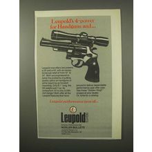 1979 Leupold Scopes Ad - 4-Power for Handguns