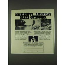 1978 Mississippi Tourism Ad - America's Great Outdoors