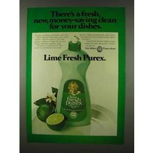 1978 Lime Fresh Purex Dishwashing Liquid Ad - Fresh