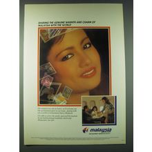 1989 Malaysia Airlines Ad - Sharing the genuine warmth and charm