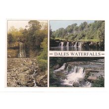 DALES WATERFALLS, YORKSHIRE DALES multiview . unused vintage postcard #