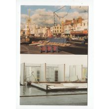 1987 Hurricane Damage to Beach Huts and Sea Front Postcard Essex D