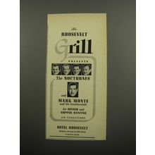 1951 Hotel Roosevelt Ad - Roosevelt Grill presents the Nocturnes and Mark Monte