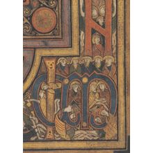 Book Of Kells Folio 188R St Lukes Gospel Devoured By Lions Postcard