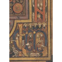 Book Of Kells Folio 188R St Lukes Gospel Devoured By Lions Postcard