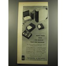 1953 Mark Cross Desk Accessories Ad - ideas for minding your own business