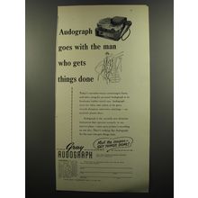 1953 Gray Audograph Ad - Audograph goes with the man who gets things done