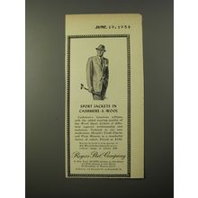 1954 Rogers Peet Company Sport Jacket Advertisement
