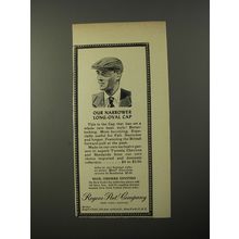 1954 Rogers Peet Company Long-Oval Cap Advertisement