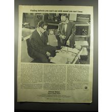 1966 General Motors Ad - Finding defects you can't see with sound you can't hear