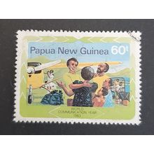 Papua New Guinea: 1983 - World Communication Year - 60T Airport - Used Stamp