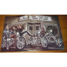 1979 David Mann Illustration - In Between Now Tues-Sun Snake Eye Band