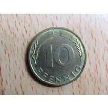 1995d 10 Pfennig Germany Coin