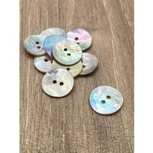 15mm Natural Mother Of Pearl Buttons 2 Hole Round Knitting Cardigans Sewing