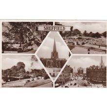 EC823 SHEFFIELD MULTI VIEW. R/P POSTCARD