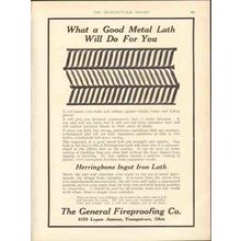 general fireproofing company 1912 good metal lath will do vintage ad