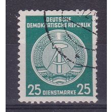 GERMANY DDR 1954 OFFICIAL ( LINE TYPE B ) 25pf VALUE USED SG EO207