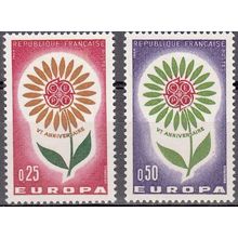 France 1964 Michel 1490 - 1491 Neuf ** Cote (2008) 1.25 € Europa CEPT Fleur
