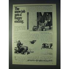 1972 Sperry New Holland Snow Removers Ad - Happy