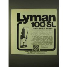 1974 Lyman 100 SL Shotshell Press Ad