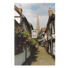 CHURCH LANE, LEDBURY, HEREFORDSHIRE, unused postcard =