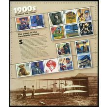 Celebrate the Century 1900's Sheet of Fifteen 32 Cent Postage Stamps Scott 3182
