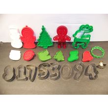 Vintage & Assorted Cookie Cutters Christmas Numbers