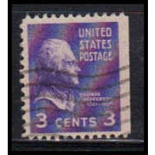 Used 807 3c Thomas Jefferson Fine BPS W3815