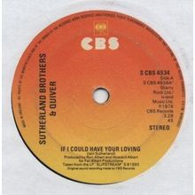 Sutherland Brothers & Quiver If I could have your loving 1976 7" single CBS4934