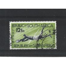 SouthAfrica.SG253 12 1/2c Rugby footballer.Fine Used.Aug25
