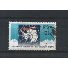 SouthAfrica.Tenth Anniversary of Antarctic Treaty stamp.Fine Used.Aug25b