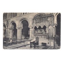 ST BARTHOLOMEW THE GREAT, PRIOR RAPHERE'S TOMB used vintage postcard, 1956 pm =