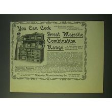 1900 Majestic Manufacturing Co. Ad - You can cook great Majestic Combination