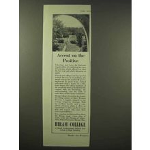 1945 Hiram College Ad - Accent on the Positive