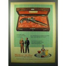 1945 Hiram Walker Walker's DeLuxe Whiskey Ad - Pistol