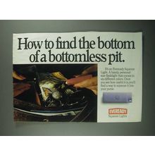 1987 Eveready Squeeze Lights Ad - The Bottom of a Bottomless Pit