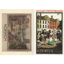 Travel By Train To Norwich Market LNER Poster 2x Advertising Postcard s