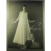 1956 Rogers Night Gown Advertisement - Every man wants his woman on a pedestal