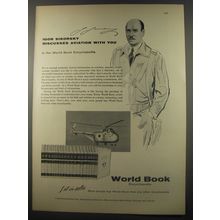 1956 World Book Encylopedia Ad - Igor Sikorsky discusses Aviation with you